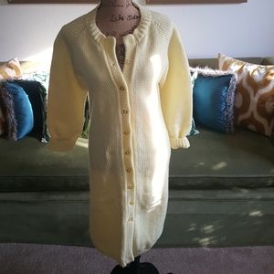 Yellow sweater dress/duster